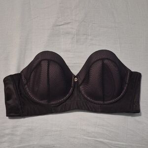 44D Ashley Graham Black Strapless Bra Like New